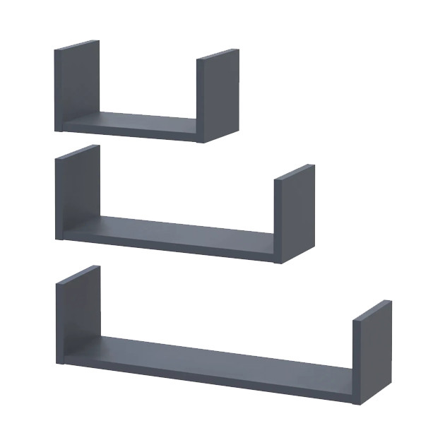 Комплект полиць Doros Філ Графіт 3 шт. 30/45/60х15х15 Дніпро - фото 6