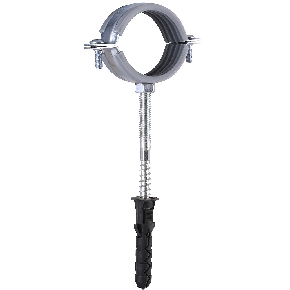 Хомут в зборi CR  1 1/2″ (47-53мм) з гвинтом-шурупом 8*100 та дюбелем в уп., сірий Тернополь - изображение 4