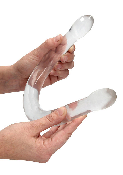 Двосторонній фалоімітатор - Realrock Double Dong 17" Transparent Sex Aura Київ - фото 4