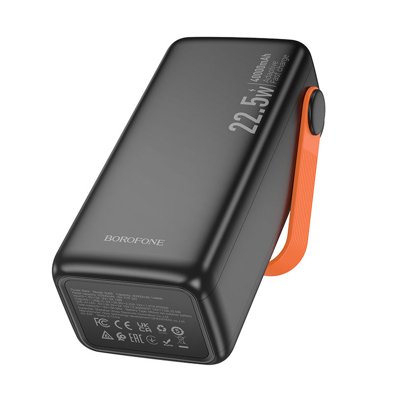 Внешний аккумулятор BOROFONE BJ66 Magnifico 22.5W+PD20W fully compatible power bank (40000mAh) Black Киев - изображение 7