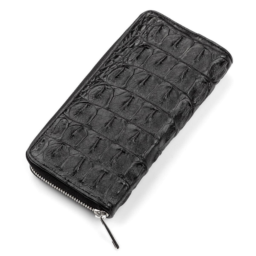 Гаманець-клатч з натуральної шкіри крокодила Чорний (CROCODILE LEATHER) Київ - фото 2