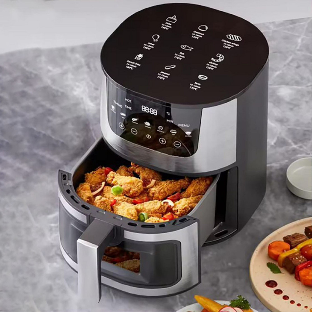 Аэрофритюрница безмасляная 7л, 2400Вт, Silver Crest / Фритюрница без масла / Сенсорная мультипечь / Аэрогриль Киев - изображение 2