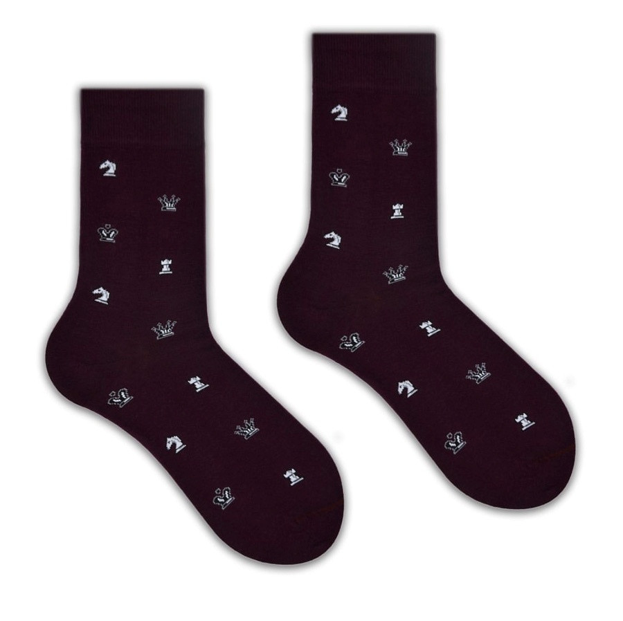 Носки мужские Шахматы Master Step арт.1742 бордо Черновцы - изображение 4