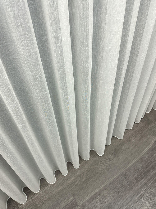 Тюль VR-Textil 1961т Преміум Льон фактурний Costa Молочний 200х270 см (42-1186) Київ - фото 8