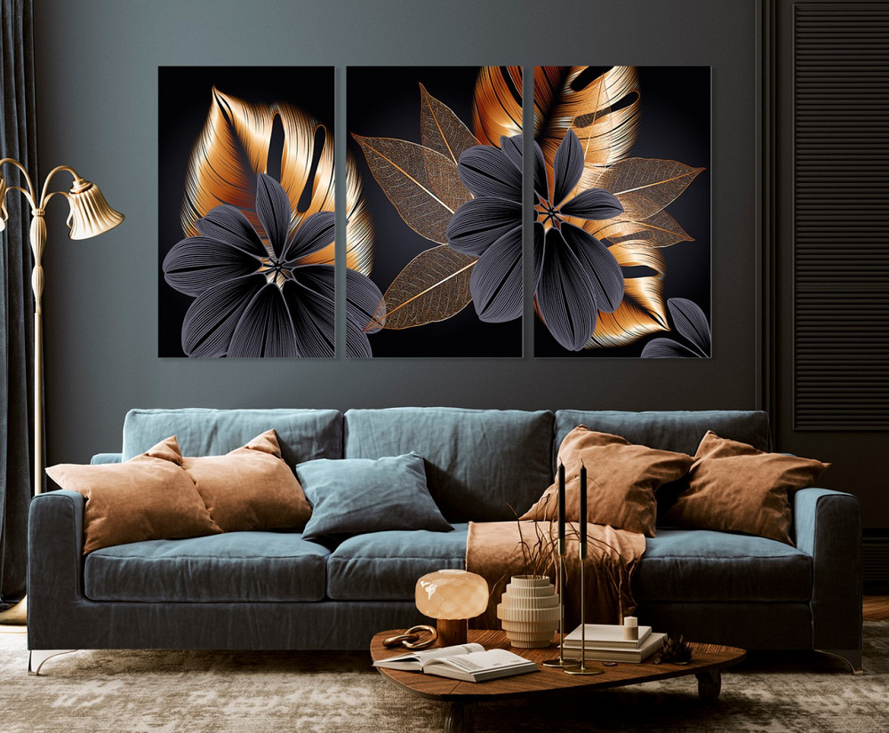 Модульная картина в гостиную / спальню   Квіти   ART-229_3A 100х180 см Киев - изображение 3