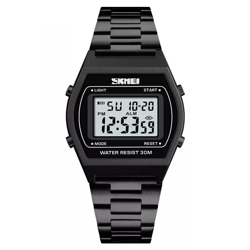 Наручний електронний ретро годинник Skmei 1328 Чорний Вінниця - фото 1