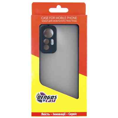 Чехол для мобильного телефона Dengos Matte Xiaomi 12 Lite (black) (DG-TPU-MATT-127) Винница