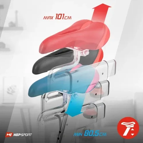 Спинбайк (Велотренажер) Hop-Sport 065IC черно-красный Київ - фото 7