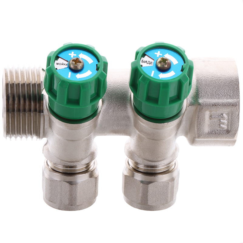 Коллектор вентильный с фитингом Koer KR.1124-2 1”x2 ways (KR2832) Киев - изображение 4