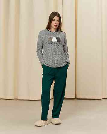 Женский комплект с однотонными штанами - Good morning Nicoletta 96903 Киев