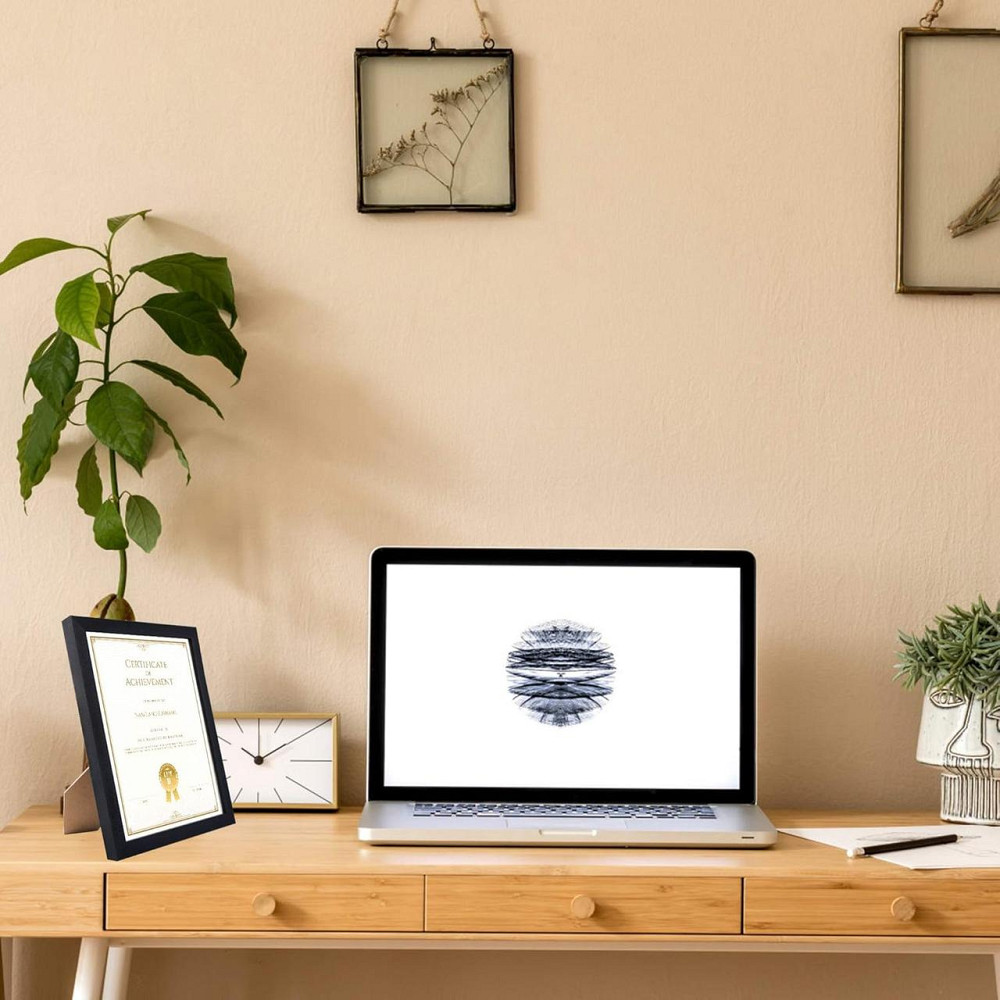 Рамка для фотографій, дипломів, сертифікатів 2 шт A4, дерев'яна чорна настінна з плексигласом GraduatePro 21x29 см Київ - фото 8