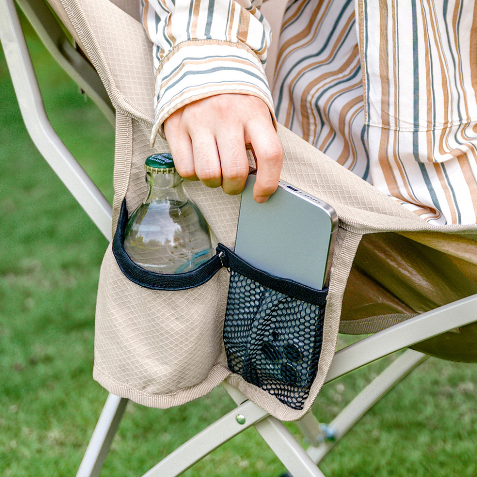 Стул складной Naturehike Stellaluna T04 CNK2550JJ022, углеродистая сталь, хаки Киев - изображение 10