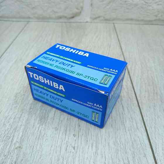 Батарейки Toshiba AAA R3 сольові 40 шт - універсальні елементи живлення для пультів, годинників та іграшок Харків