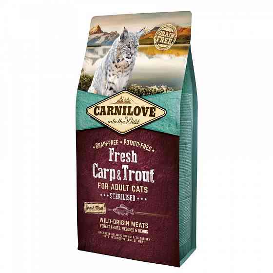 Сухий корм Carnilove Fresh Carp & Trout для стерилізованих котів, риба, 6 кг Вінниця