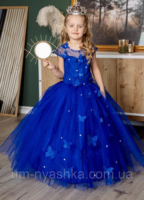 Святкова сукня з метеликами в патріотичних кольорах Кривий Ріг - фото 3