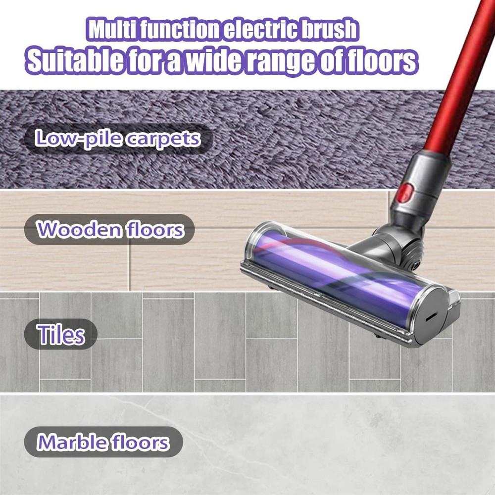 Електрична насадка для пилососа Dyson V12 Detect Slim Чорна Direct Drive турбо-щітка для твердих підлог і килимів, змінна насадка Київ - фото 6