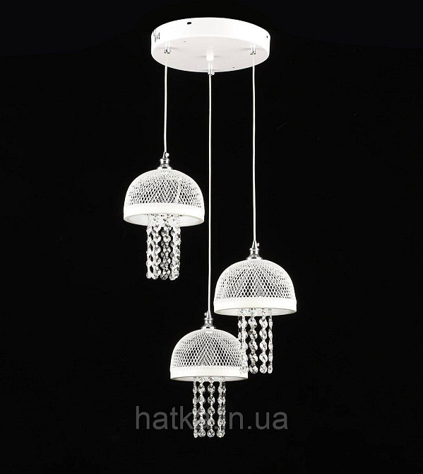 Люстра підвісна світлодіодна E2724/3H, Білий+Хром Київ - фото 1