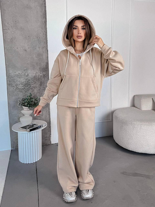 Жіночий теплий костюм з широкими штанами Одеса - фото 5