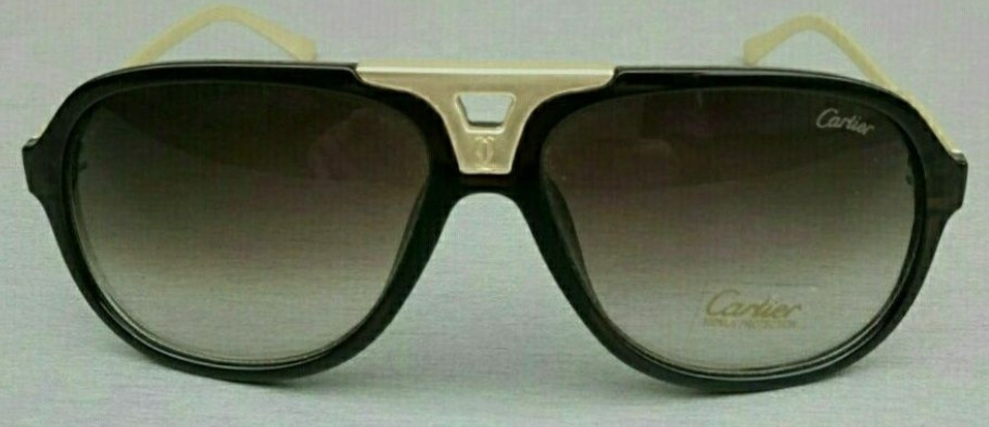 Брендовые стильные мужские очки коричневые с золотом градиент. Киев - изображение 7