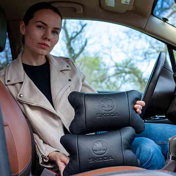 Подушка для сидіння для автомобільного крісла Skoda Шкода, Декоративні подушки з логотипом SC-28 Івано-Франківськ