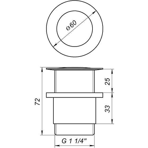 Донний клапан Globus Lux HG-041B (Click-clack) Луцьк