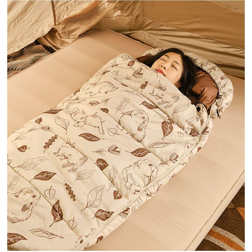 Спальний мішок Naturehike MT180 CNH22SD015, правий, бежевий з принтом Киев - изображение 4