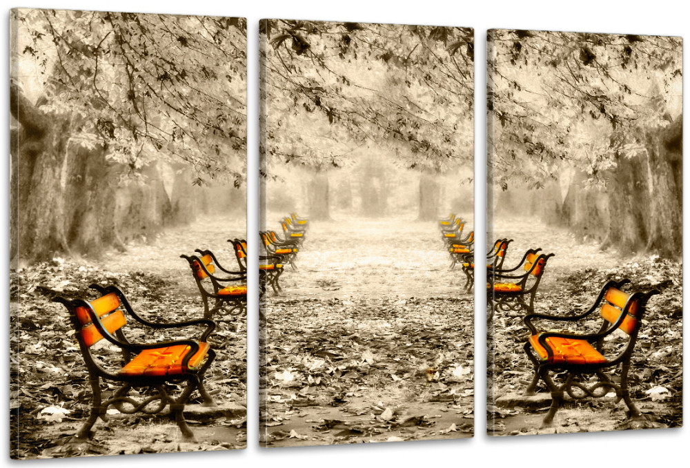 Модульная картина в гостиную / спальню  Парк    ART-297_3A 70х130 см Киев - изображение 1