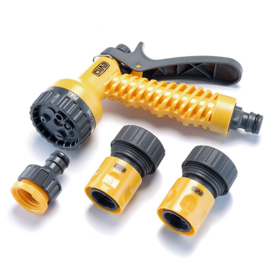 Набір поливальний (пістолет-розпилювач 7 режимів+конектори 3/4"'+ адаптер 1/2"+ 3/4'') СИЛА Житомир