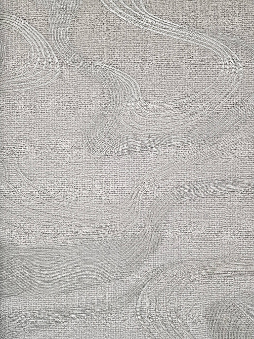 Шпалери вінілові на флізеліні Marburg Kumano 1.06х10 абстракція хвилі структурні сріблясті на сірому 34586 Київ - фото 3