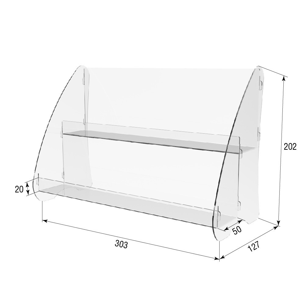 Гірка підставка EKOSTAR двоярусна 303х127х202 Київ - фото 3