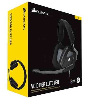 Гарнитура Corsair Void RGB Elite USB Premium Gaming Headset with 7.1 Surround Sound Carbon (CA-9011203-EU) ( 25562 ) Харків