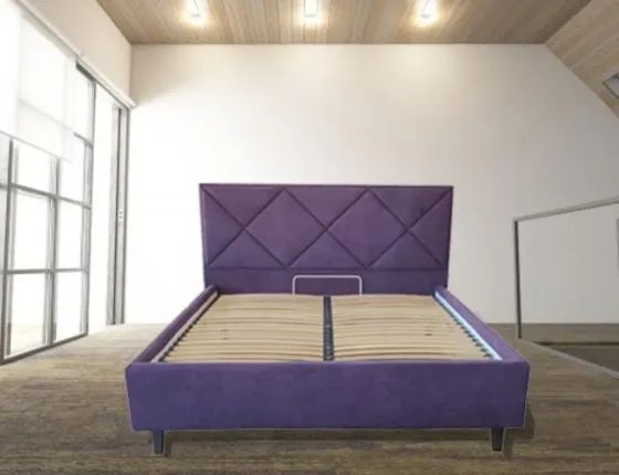 Ліжко BNB Двоспальне Pallada Comfort 160 x 200 см На ніжках З підйомним механізмом та нішою для білизни Бузковий Київ