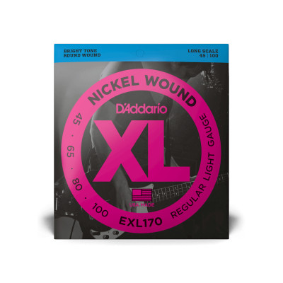 Струны для гитары D'Addario XL Nickel Wound Bass Regular Light (45-100) (EXL170) Винница - изображение 1