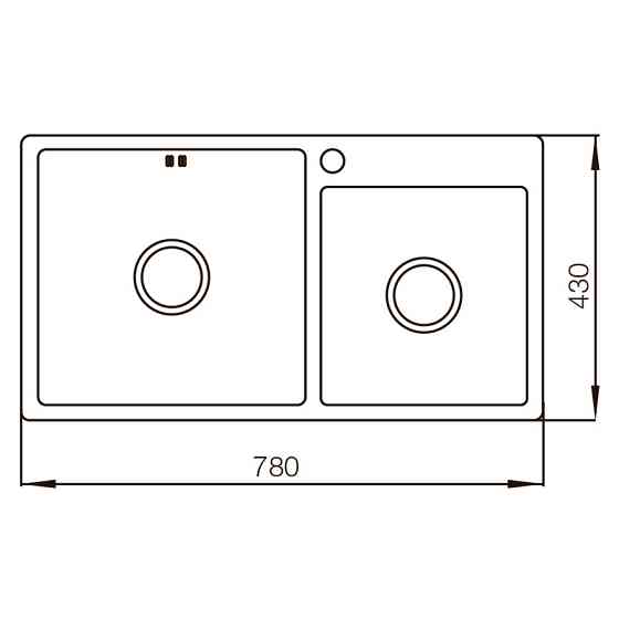 Мойка MIXXUS MX7843-220x1.0-SATIN (Цвет нерж) (MX0564) Киев