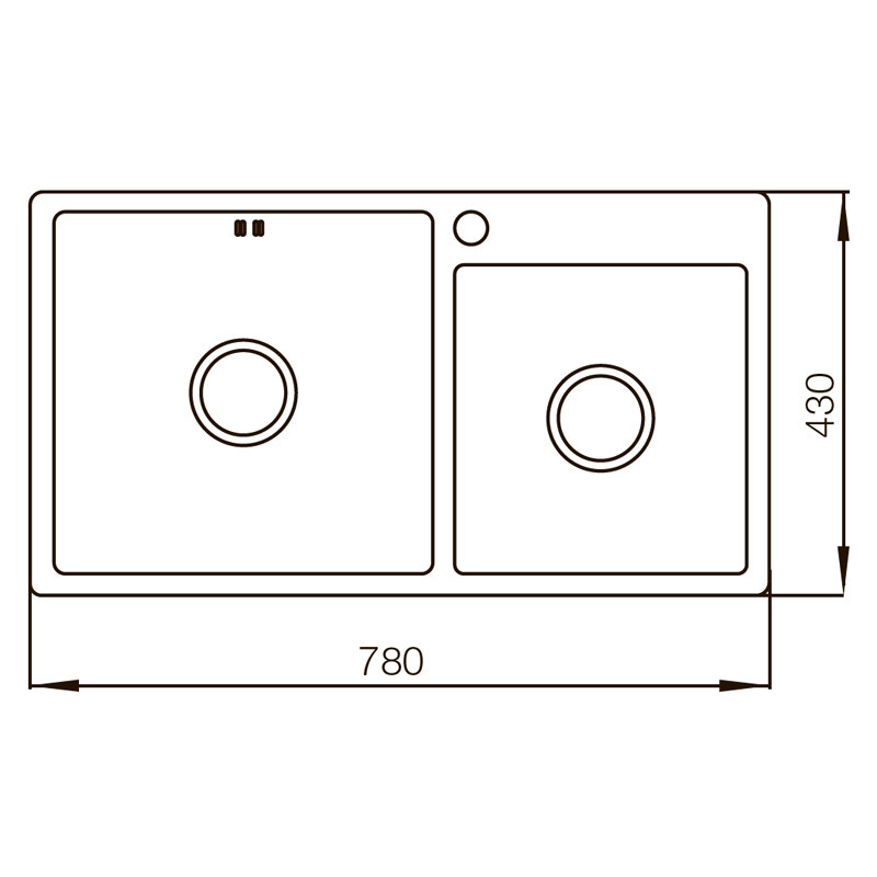 Мойка MIXXUS MX7843-220x1.0-SATIN (Цвет нерж) (MX0564) Киев - изображение 2
