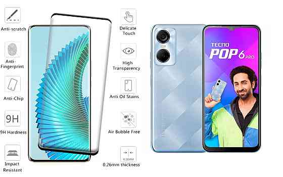 Захисне скло HyperGlass Pro для Tecno POP 6 Pro (BE8) – максимальна чутливість та захист Київ