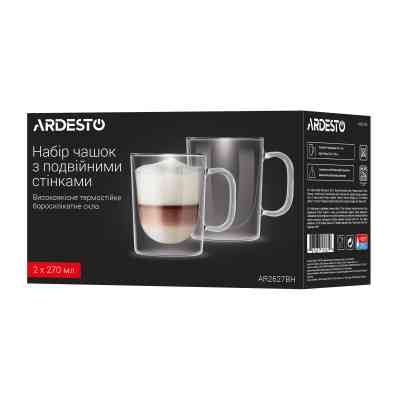 Набір чашок Ardesto BH 270 мл 2 шт прозорий (AR2627BH) Вінниця