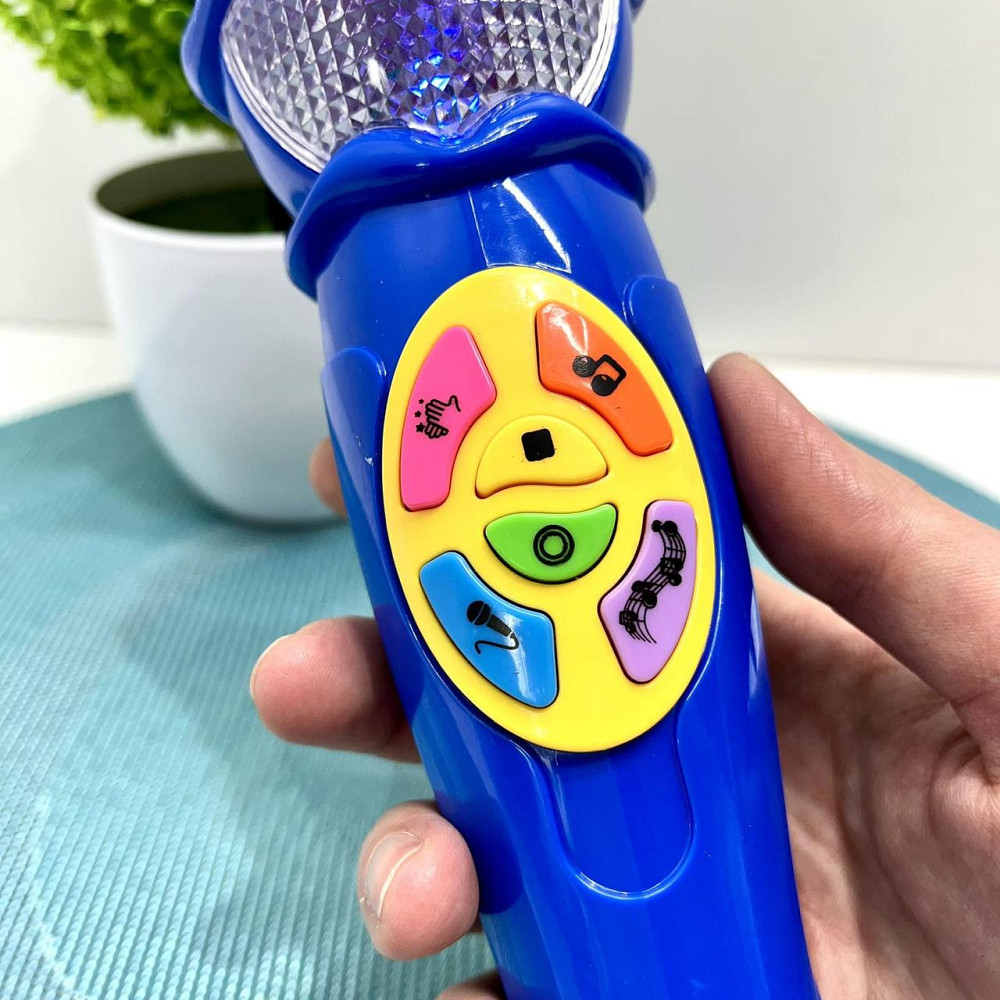 Мікрофон Limo Toy музичний дитячий 19см Синій (7043 UA) Чернігів - фото 8