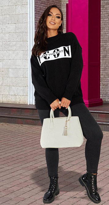 Свитер туника с надписью (48-52) Киев - изображение 2