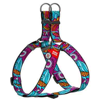 Шлей для собак WAUDOG Nylon с QR паспортом "Лето" пластиковый фастекс XL (324-0062) Винница