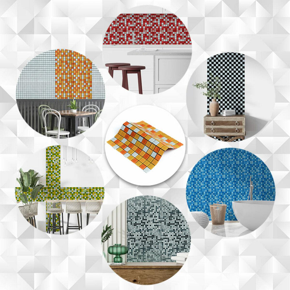 Помаранчева скляна мозаїка Київ - фото 6