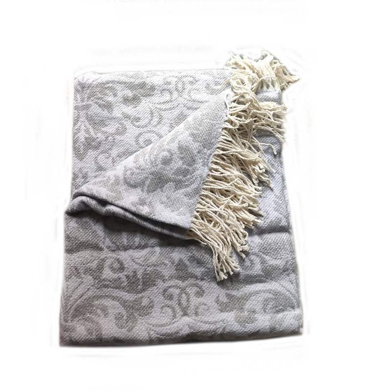 Плед бавовняний 140×200 ажур сірий 13 Киев - изображение 1