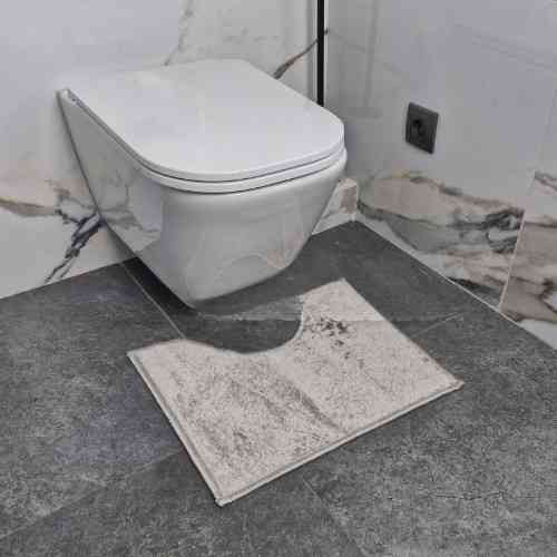 Набір килимків для ванної кімнати 2шт 50*80см+40*50см U-виріз Ромб Smile світло-сірий поліпропілен Дариана Житомир