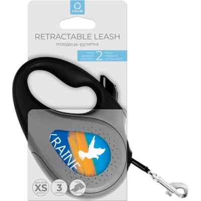 Повідок для собак WAUDOG R-leash "Прапор" S до 15 кг 5 м чорний (8124-0229-01) Вінниця