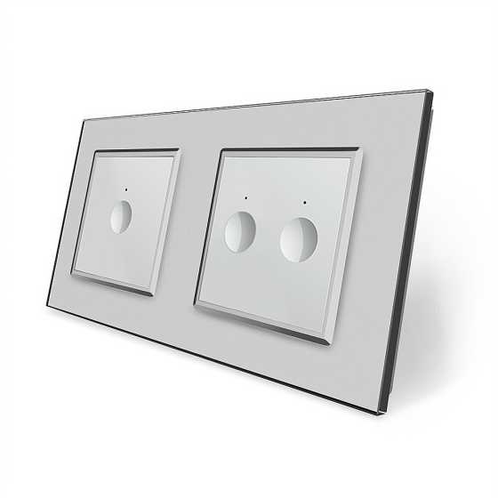 LIVOLO Сенсорний вимикач Sense 3 сенсора (1-2) Livolo сірий скло (VL-C7FC1/FC2-4IP) Коломыя