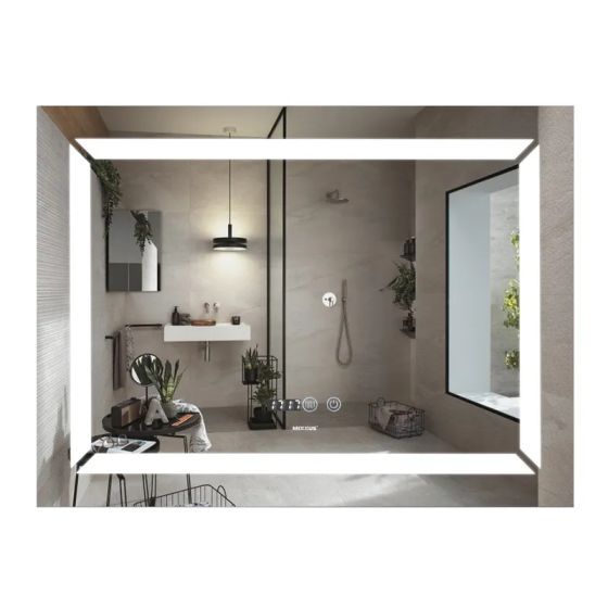 Зеркало Mixxus LIGHT MR01-70x50 с Led Touch, Anti-fog, димером, регулятором яркости, часами (MI6000) Киев