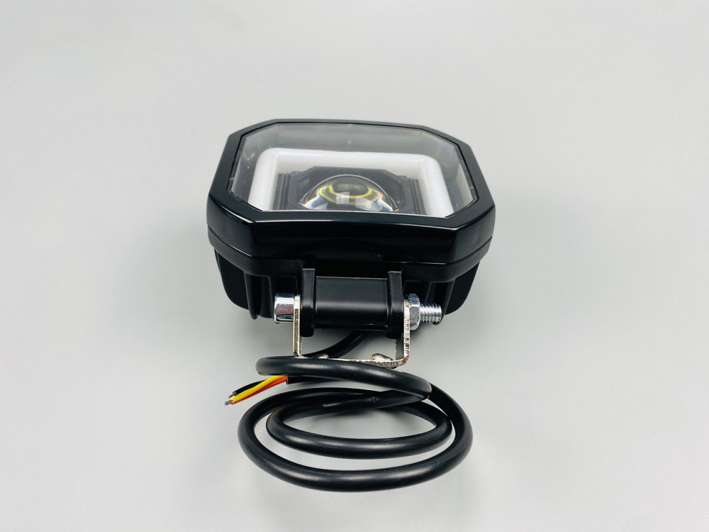 Фара LED квадратна 40W + LED кільце + велика лінза, додаткова протитуманна фара Мукачево - фото 9