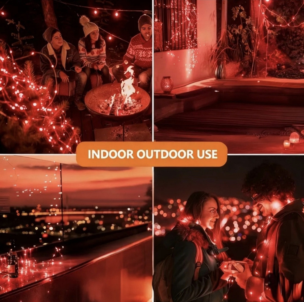 Гірлянда Роса 5 м 50 led на батарейках Червоний Смела - изображение 3