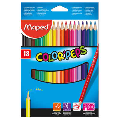 Олівці кольорові Maped Color Peps Classic 18 кол. (MP.183218) Вінниця