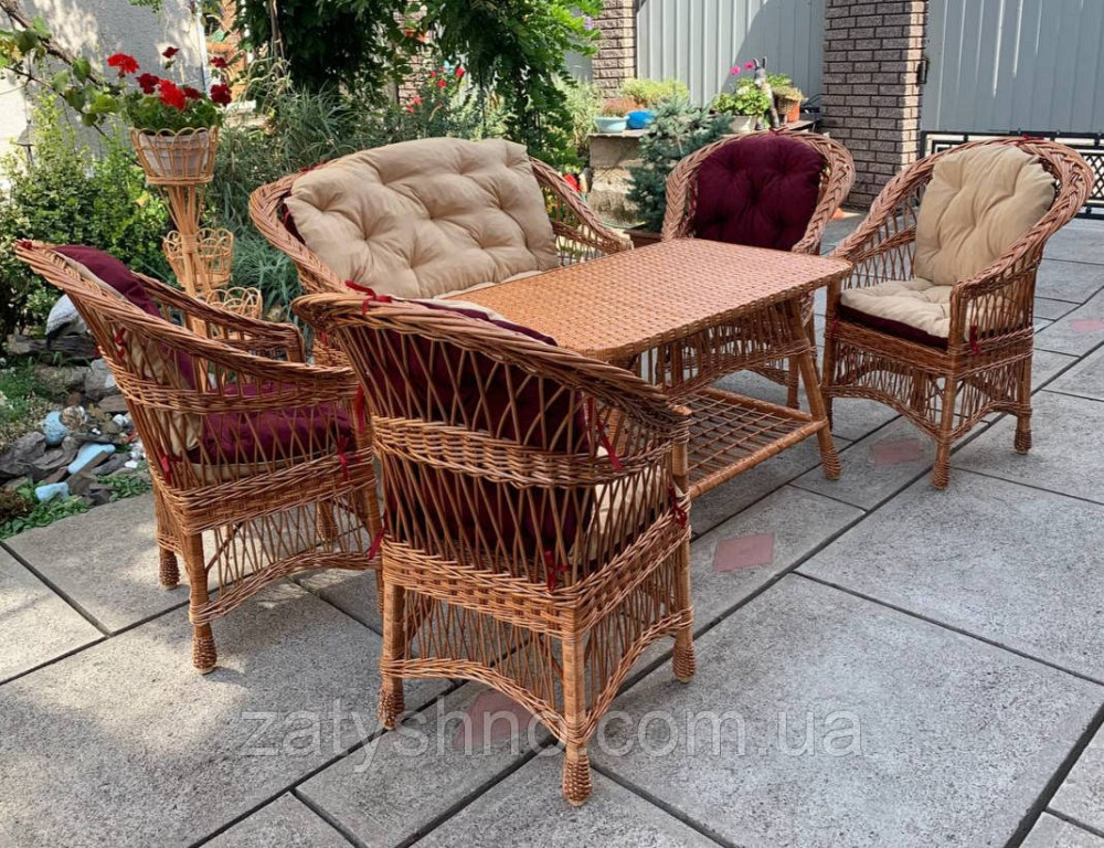 Меблі плетені, великий комплект Київ - фото 1